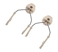 Helmet Rail Adapters, 2pcs POM Arc Rail Suspension Headset Stainless Steel Helmet Adapter Set Helmet Accessories for Comtac(mud)