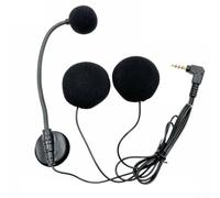 Helmet Speakers Microphone Upgrade Kit - Audio for Motorcycle Intercom - Soft and Hard Wire Options for Safe Riding Communication Device(A)