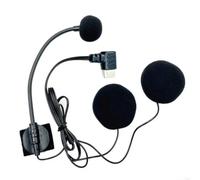 Helmet Speakers Replacement Accessory with Noise Reduction Mic for Solo Riding - High Fidelity 77cm Cord Black