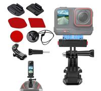 Helmet Sticker Mount with Magnetic Quick Release Adapter compatible for Insta360 X5-X, Flexible Camera Adhesive Mount Skiing Tether POV Secure Compatible for GoPro 12-3 for Motorcycle Surfing Skiing
