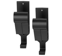 Helmet Storage Rack - Motorcycle Holder for Men | Pp Material with 18.4x4.9cm Size, 2 Piece Wall Mount Design, Black White Options, Hook for Jacket, Hat, Backpack, Coat Clothes