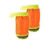 Helmet Sunshade Cover UV Protection Reflective Face Panel Breathable Polyester Fits Most Hard Hats Neck Protector Orange Yellow for Construction Laborers Railway Sanitation Workers(orange)