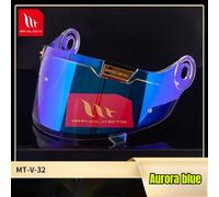 Helmet Visor for MT JARAMA MT-V-32, Aurora blue | Replacement visor, Listed helmet models only, Aurora blue