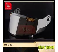 Helmet Visor for MT JARAMA MT-V-32, Silver plated | Replacement visor, Listed helmet models only, Silver plated