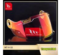 Helmet Visor for MT JARAMA MT-V-32, Transparent Red | Replacement visor, Listed helmet models only, Transparent Red