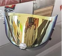 Helmet visor lens, Motorcycle Helmet Lens Visor Glasses Full Face Case Compatible with H-JC RPHA-11/70 Venom Second And Third Generation Mask(Gold)