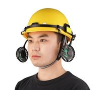 Helmet with Fan | Vented Hard Hat - Ergonomic Headgear, Adjustable Angle Fan for Construction Site Forestry Home Improvement Tree Trimming