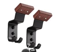 Helmets Rack - Sturdy Iron Construction, Two Hook Display Rack, Round Base Mount Plate, Baseball Cap Hanger | Equipment Arrangement for Biker Heroes, Headwear, Room, Shelf, Walls,