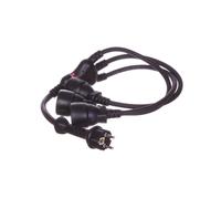 Three Piece Extension Lead Rubber 3x2P+Z 0.8m IP20 HELMO 050577