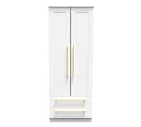 Welcome Furniture Ready Assembled Haworth 2 Door 2 Drawer Wardrobe In White Ash, White
