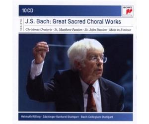 HELMUTH RILLING/BACH C. STUTTGART - JS BACH-GREAT SACRED CHORAL WORKS 10 CD NEW