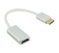 Helos Adaptor Cable DisplayPort Male/HDMI Female Premium 4K Silver