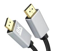 Helos Connection Cable DisplayPort Male/Male Premium 8K 2.0 m Black