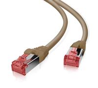 helos GRS zertifiziertes Cat 6a patch cord with Cat 7 Rohkabel TPE brown 20,0m