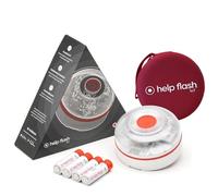 help flash IoT Emergency Light V16 with Geolocation + Red Neoprene Case, Required from 2026, Beacon Connected with DGT 3.0, V-16 Signal, Location Warning Cars, Data Plan Included