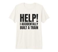 Help I Accidentally Built a Train - Absurd Humor Memes Premium T-Shirt