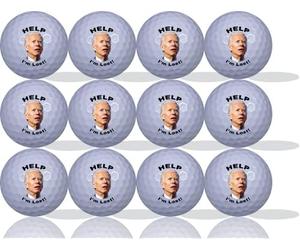 Help I'm Lost Joe Biden Golf Balls 12 Pack - Great Gift Idea | Gift for Golfer | Novelty Golf Balls | Golf Humor | Gift for Dad | Gift for Mom