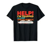 Help I'm Trapped On A Ship with My Family Cruise Humor Men Value Graphic T-Shirt