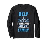 Help I'm Trapped On A Ship with My Family Cruise Travel Long Sleeve T-Shirt