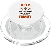 Help I'm Trapped On A Ship With My Family Cruise Travel PopSockets PopGrip for MagSafe