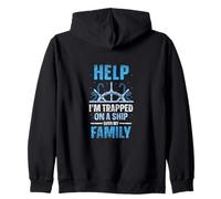 Help I'm Trapped On A Ship With My Family Cruise Travel Zip Hoodie