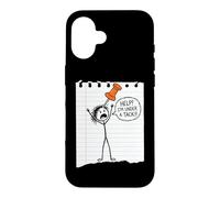 Help! I'm Under A Tack! Fun Saying Sarcastic Cartoon Novelty Case for iPhone 16