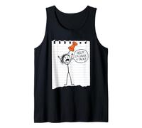 Help! I'm Under A Tack! Fun Saying Sarcastic Cartoon Novelty Tank Top