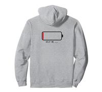 " Help me 電池切れ" Funny Brush Calligraphy! Interesting Text Pullover Hoodie