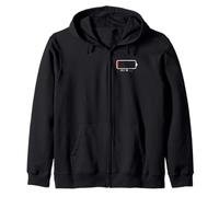 " Help me 電池切れ" Funny Brush Calligraphy! Interesting Text Zip Hoodie