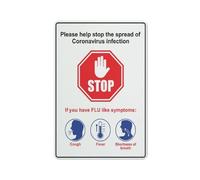Help Stop The Spread Sign Warning Sticker-Security Sign Outdoor Sign 12 X 8 Inches