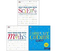 Help Your Kids With Maths , Science & Computer Coding 3 Books Collection Set