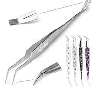 Helperfect® 2in1 Stainless Steel Tick Remover Tool - Professional Quality Tick Tweezers for Safe Tick Removal - Precision Tick Hook for Pets, Dogs, Cats, Thorns, Splinters, Ingrown Hair