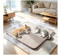 Helpforpaws Cooling Mat, Helpforpaws - The Ultimate Cooling Pet Mat Breathable Self Cooling Pad for Crates Sofas & Summer Garden Relaxation - More Coolness for Your Dog (Brown, 50cm x 40cm)