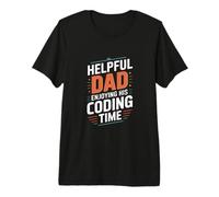 Helpful Dad Enjoying His Coding Time Programmer Premium T-Shirt