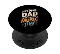 Helpful Dad Enjoying His Music Time Retro PopSockets Adhesive PopGrip
