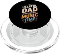 Helpful Dad Enjoying His Music Time Retro PopSockets PopGrip for MagSafe