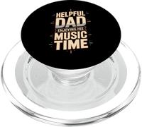 Helpful Dad Enjoying His Music Time Retro PopSockets PopGrip for MagSafe