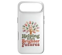 Helping Hands Brighter Futures Retro Groovy Teacher Support Case for iPhone Air
