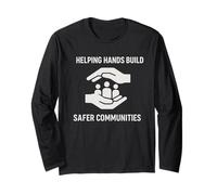 Helping Hands Build Safer Community | Human Rights Day Gift Long Sleeve T-Shirt