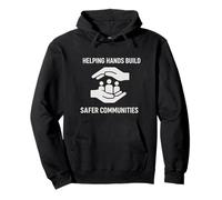 Helping Hands Build Safer Community | Human Rights Day Gift Pullover Hoodie