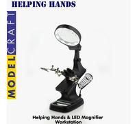 Helping Hands Magnifier Solder Station LED Light Work Holder Model Craft PCL2400
