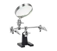 Helping Hands Magnifier Soldering Station for Professional Electronics Repair with Adjustable Arm and 360 Rotating Helping Hands Soldering Station with Magnifyings Glass