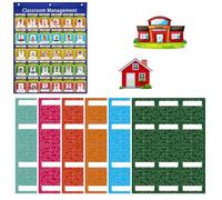 Helping Hands Pocket Chart - Classroom Management Pocket Chart | 74 Cards Attendance Organizer | Attachable Photos for Daily Check-In, Helping Hands Daycare Teacher Tool with Name Slots