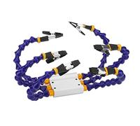 Helping Hands Soldering, ABS Flexible Arm Aluminum Alloy Base Soldering Helping Hands Third Hand Soldering Tool Third Hand Soldering Tool with Removable Rubber Cover