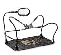 Helping Hands Soldering For Electronics Repair PCB Crafts Jewelry Welding Helping Holder,Exquisite Engraving Metal Extra Large Non-Slip Base