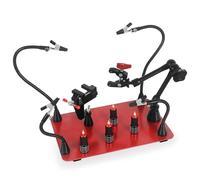 Helping Hands Soldering Magnetic Third Helper hand Station with 4 Solder Magnetic Arms, Welding Gun Holder and Waterproof Large Stable Base for Electronics PCB Clamp Jewelry Crafts Model Repair