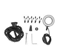 Helping Hands Soldering Station, Soldering Helping Hand, Soldering Third Hand, 5 Jaws 3X USB Magnifier, Flexible Helping Hands Soldering for Electronic Repair Soldering Jewelry (Black)