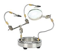 Helping Hands Soldering Station, Third Hand Welding Tool with Magnifying Glass, Alloy Steel Material, 360 Degrees Flexible Arms for Electronics Repair, Jewelry Inspection,