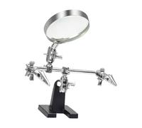 Helping Hands Soldering Station with Magnifyings Glass for PCB Chip Repair 360 Degree and Stable Base Helping Hands Magnifier Soldering Station