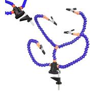 Helping Hands Soldering Tool - 4 Flexible Arms with Adjustable Desk Clamp, 4 Flexible Arms with Adjustable Table Desk Clamp Rotating Soldering Holder for Soldering Figures Third Ha